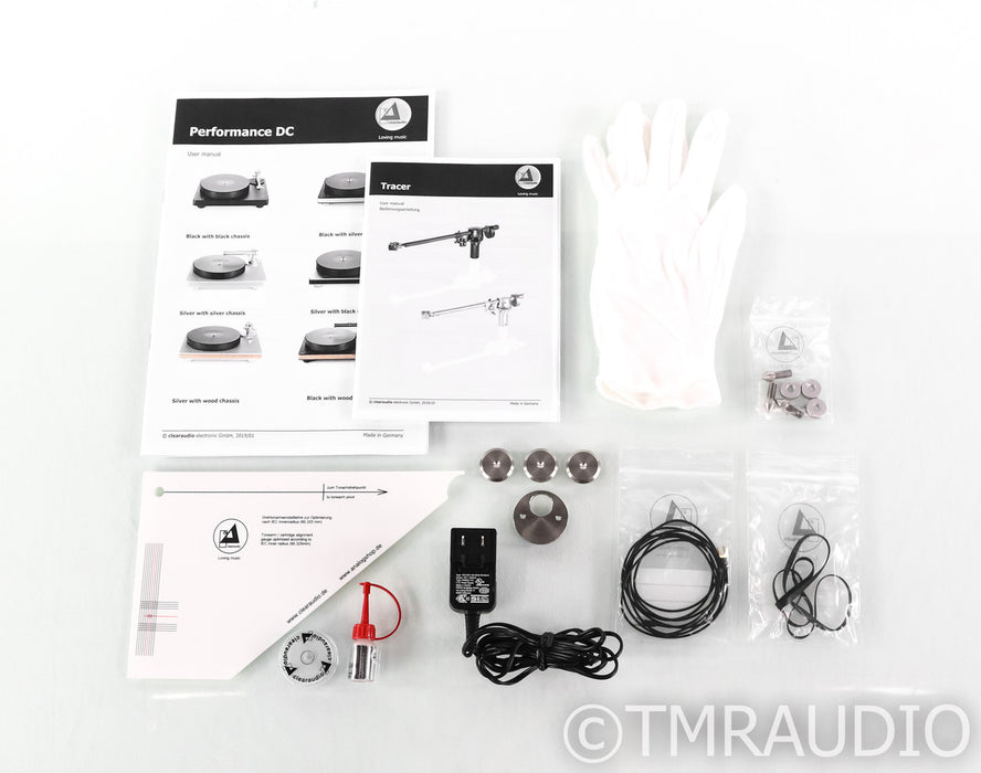 Clearaudio Performance DC Wood Belt Drive Turntable; Tracer Tonearm; Silver