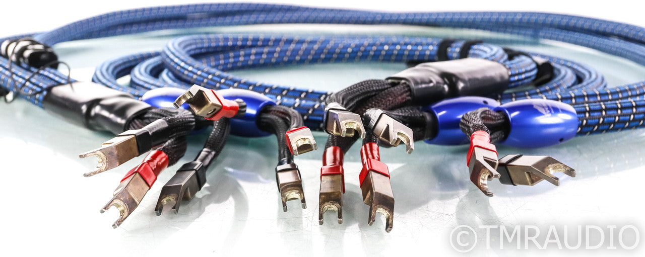 AudioQuest Everest Double Bi-Wire Speaker Cables; 8ft; 72v DBS