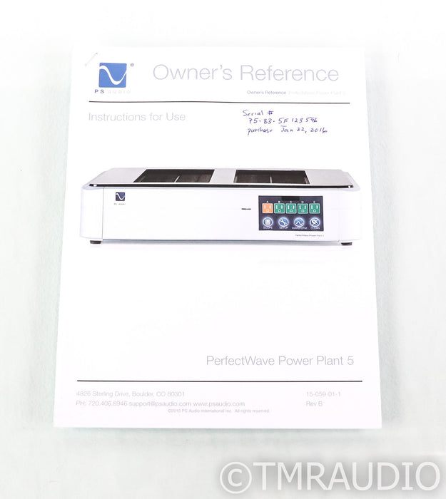 PS Audio PerfectWave Power Plant 5 AC Power Regenerator; Silver; P5