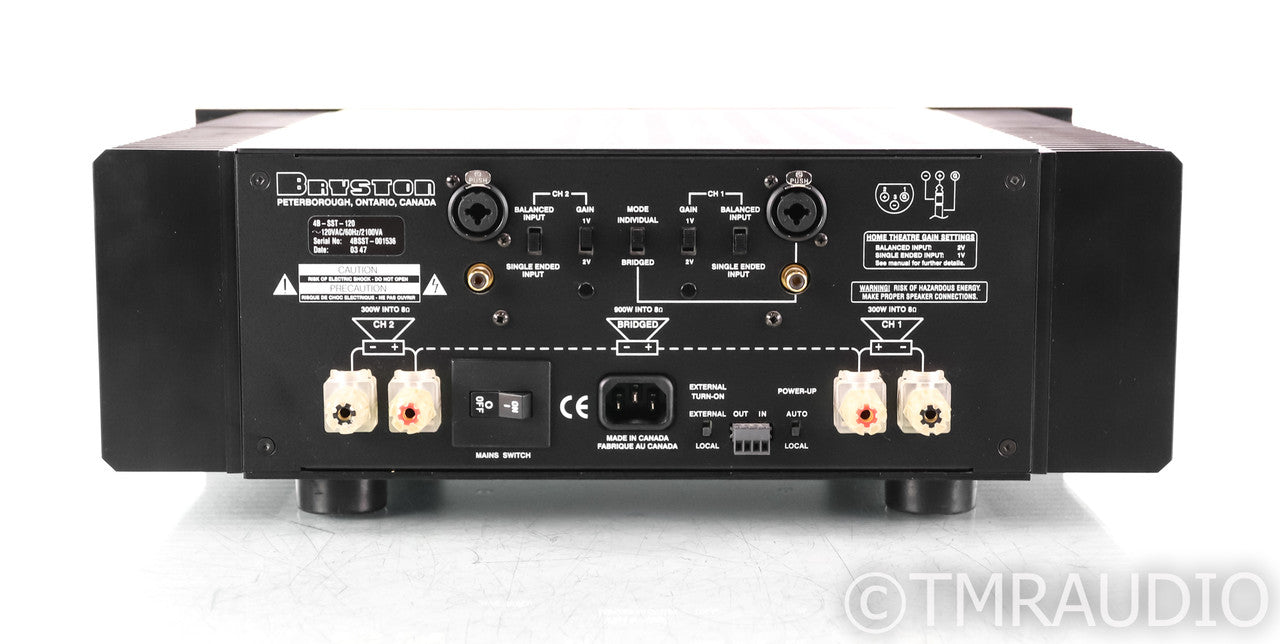 Bryston 4B SST Stereo Power Amplifier; 4BSST; Black; 19"