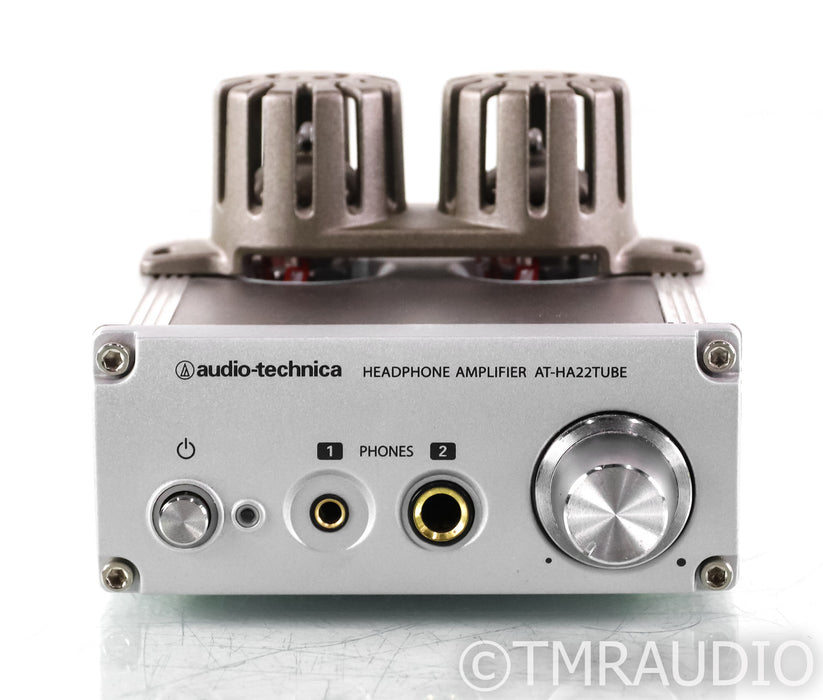 Audio-Technica AT-HA22TUBE Tube Hybrid Headphone Amplifier; ATHA22TUBE; Silver