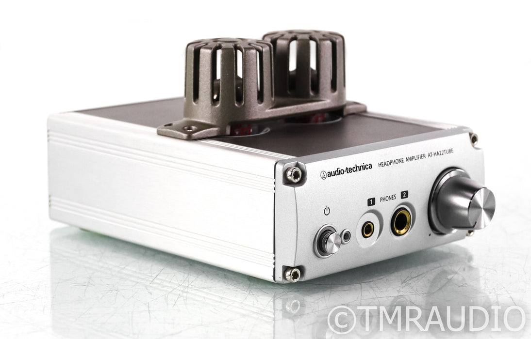 Audio-Technica AT-HA22TUBE Tube Hybrid Headphone Amplifier; ATHA22TUBE; Silver