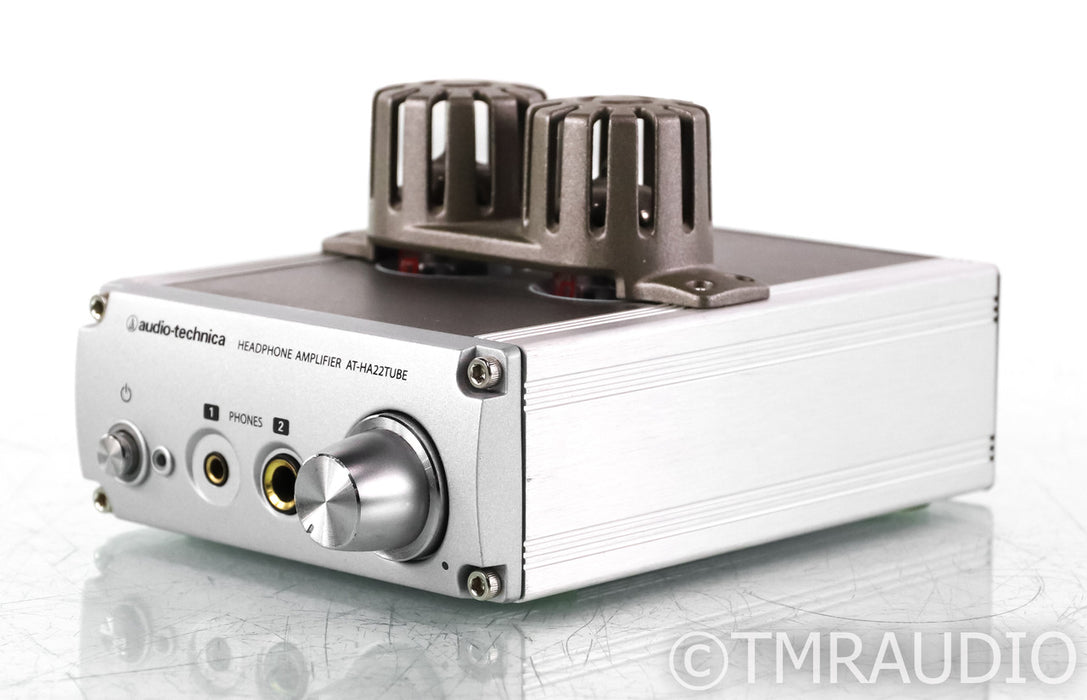 Audio-Technica AT-HA22TUBE Tube Hybrid Headphone Amplifier; ATHA22TUBE; Silver