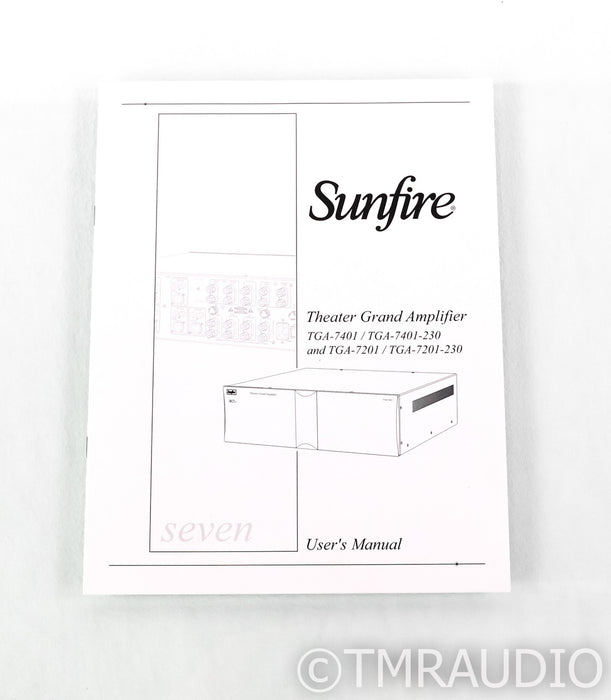 Sunfire Theater Grand 7-Channel Power Amplifier; TGA-7201; Black