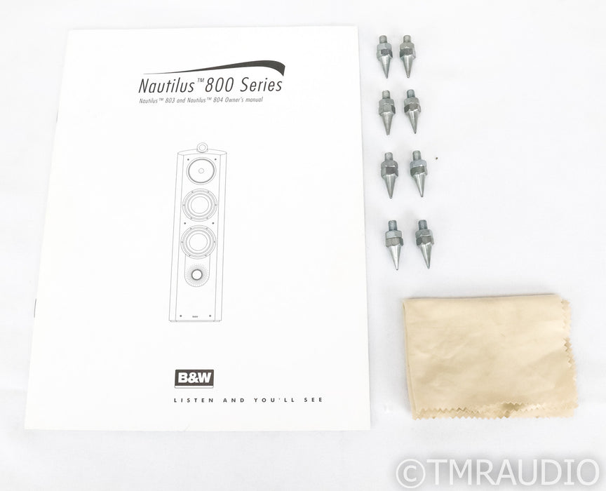 B&W Nautilus 803 Floorstanding Speakers; Cherry Pair