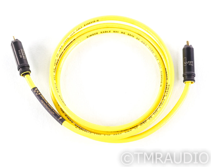 Kimber Kable V21 RCA Digital Coaxial Cable; V-21; Single 1m Interconnect