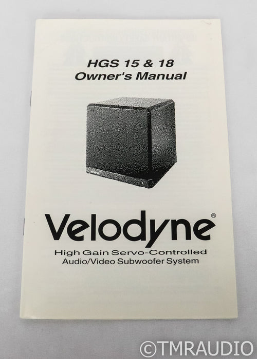 Velodyne HGS18 18" Powered Subwoofer; Black; HGS 18