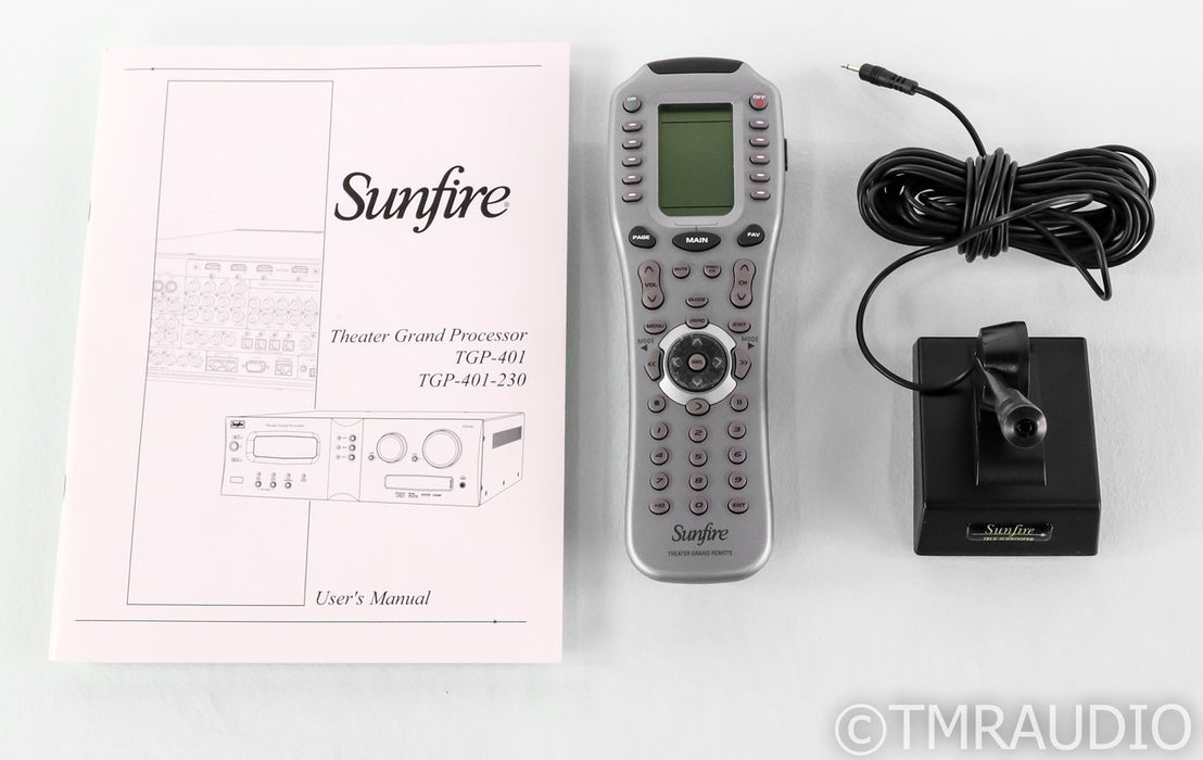 Sunfire TGP-401 7.1 Channel Home Theater Processor; Remote; Theater Grand