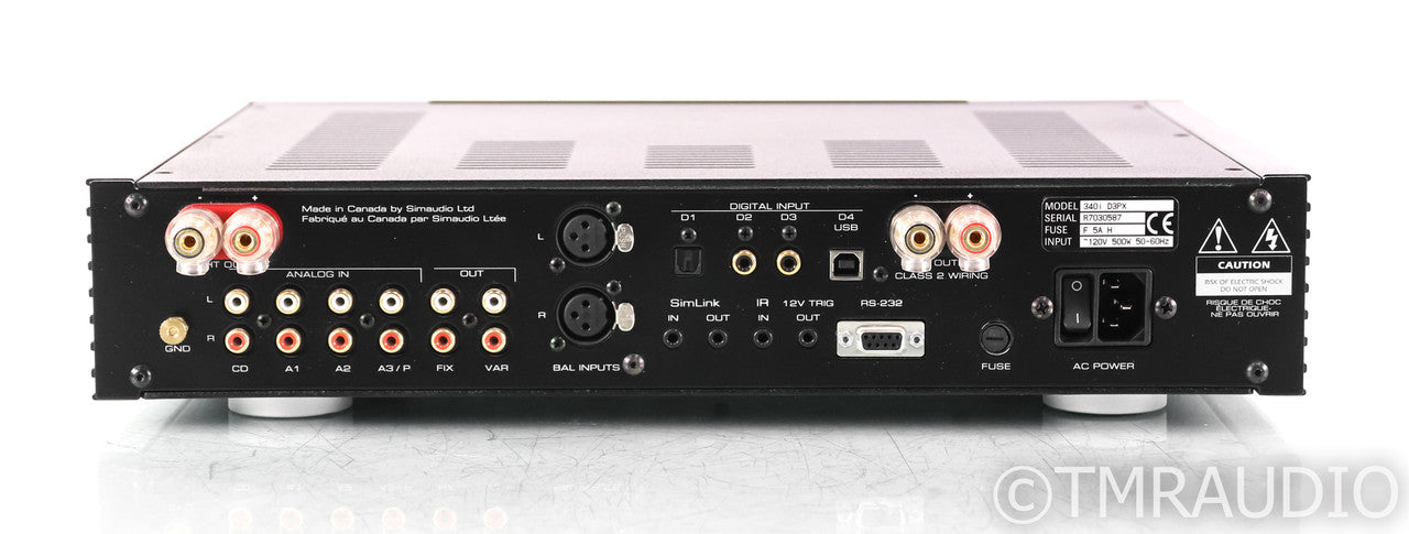 Simaudio Moon 340i D3PX Stereo Integrated Amplifier; 340-i; DAC & MM Phono