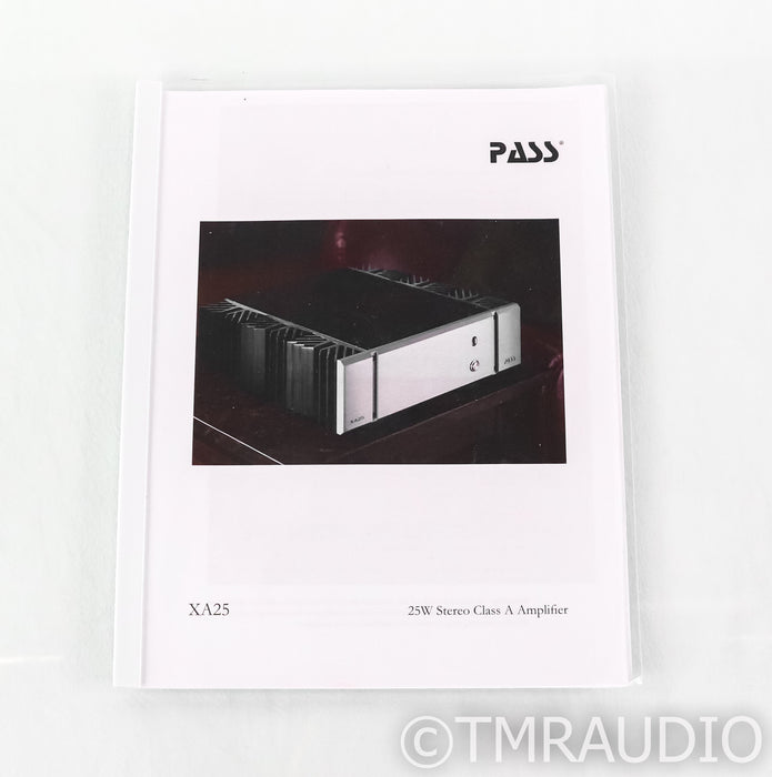 Pass Labs XA25 Stereo Power Amplifier; XA-25; Silver