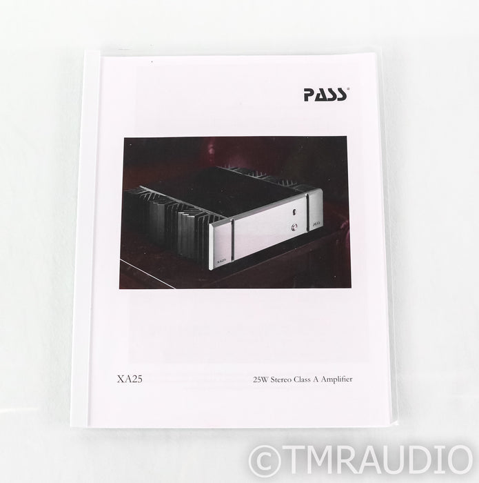 Pass Labs XA25 Stereo Power Amplifier; XA-25; Silver