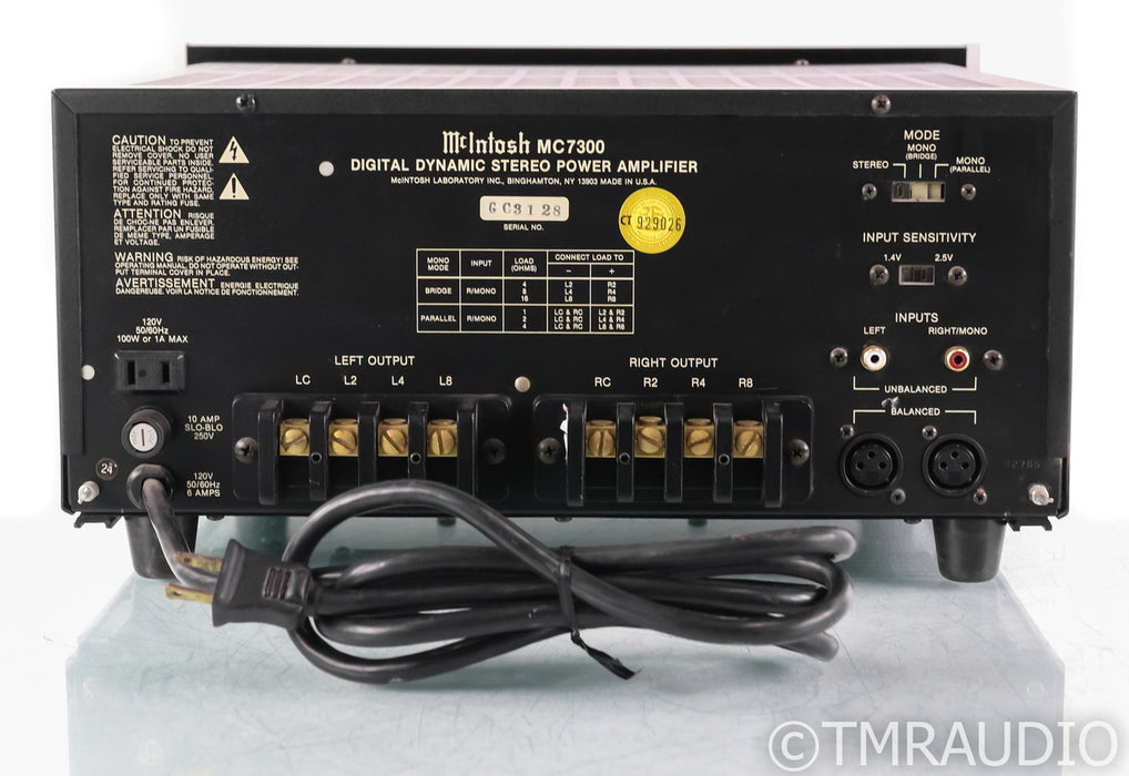 McIntosh MC7300 Stereo Power Amplifier; MC-7300