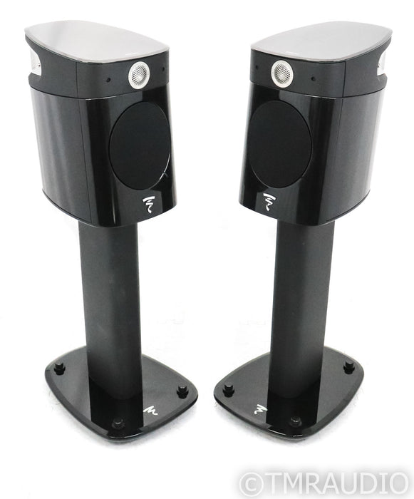 Focal Sopra No. 1 Bookshelf Speakers; Black Laquer Pair w/ Stands