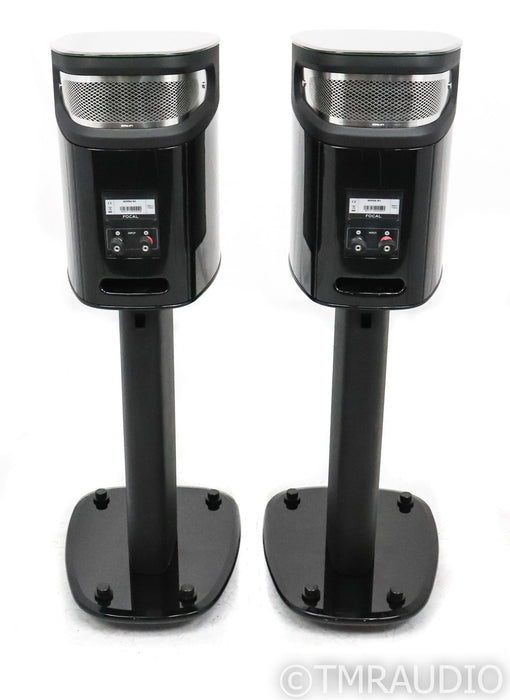 Focal Sopra No. 1 Bookshelf Speakers; Black Laquer Pair w/ Stands