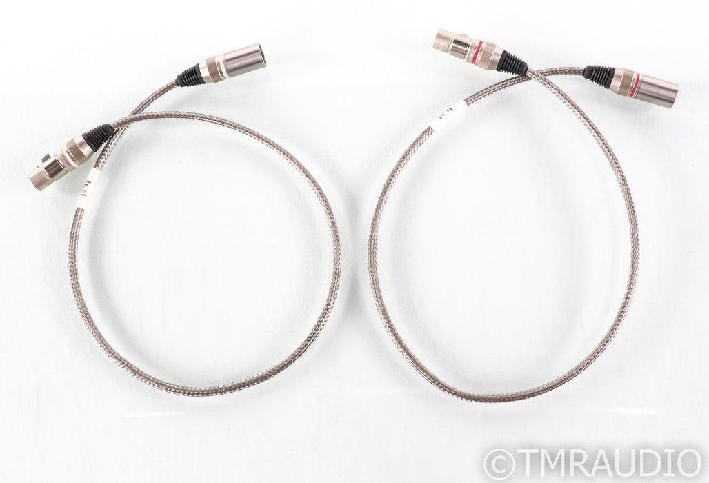 Cabledyne Vanguard Silver XLR Cables; 1m Pair Balanced Interconnects