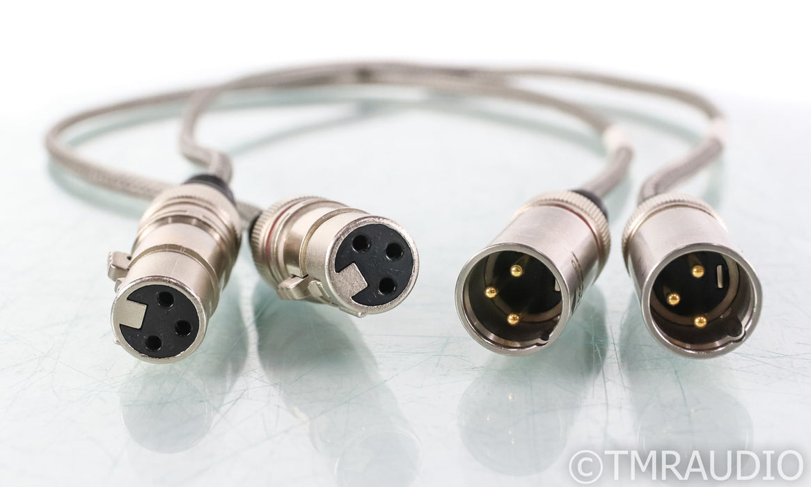 Cabledyne Vanguard Silver XLR Cables; 1m Pair Balanced Interconnects
