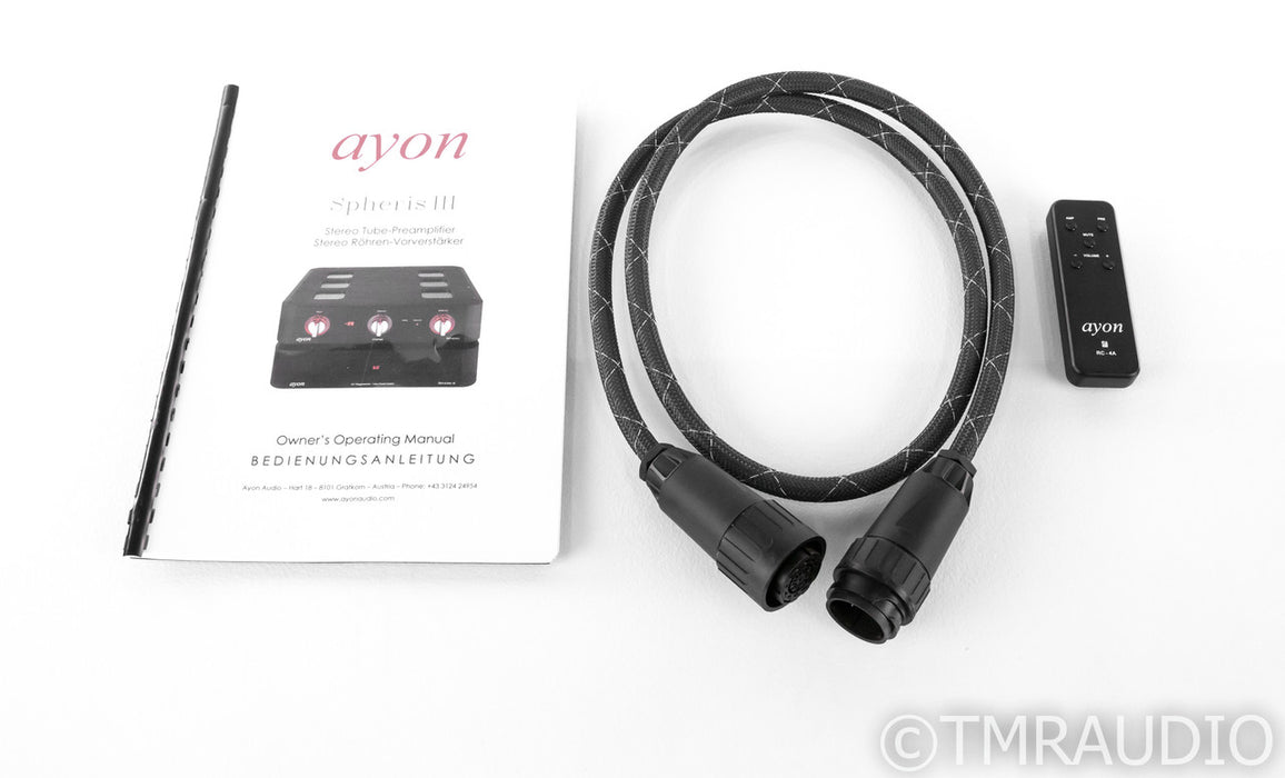 Ayon Spheris III Stereo Tube Preamplifier; Remote; Spheris 3