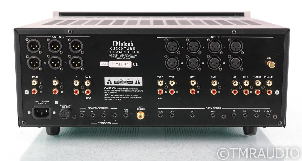 McIntosh C2200 Stereo Tube Preamplifier; C-2200; MM Phono (No Remote)
