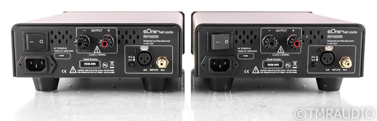 Bel Canto e.One REF600M Mono Power Amplifiers; Black Pair; REF-600M