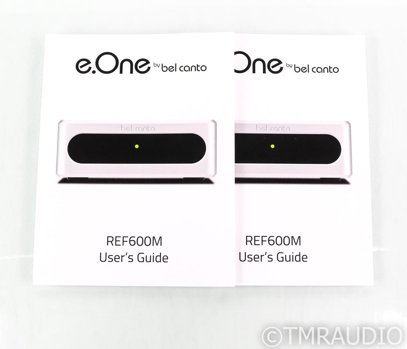 Bel Canto e.One REF600M Mono Power Amplifiers; Black Pair; REF-600M