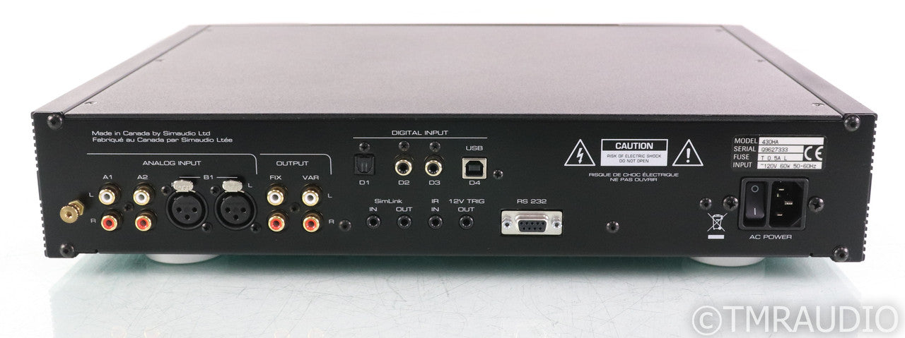 Simaudio Moon 430HA Headphone Amplifier / DAC; D/A Converter; Remote; Black