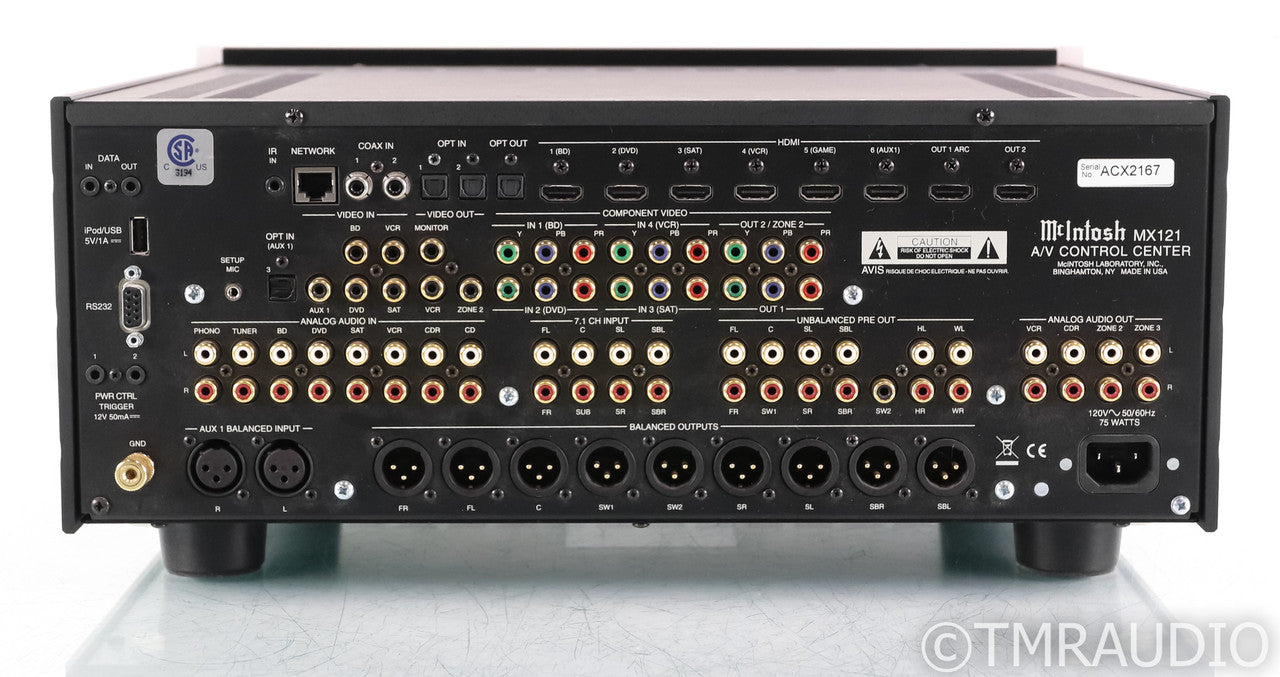 McIntosh MX121 Home Theater Processor; Remote; MX-121; HDMI