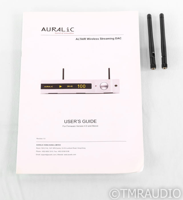 Auralic Altair Wireless Network Streamer / DAC; D/A Coverter; USB; Bluetooth