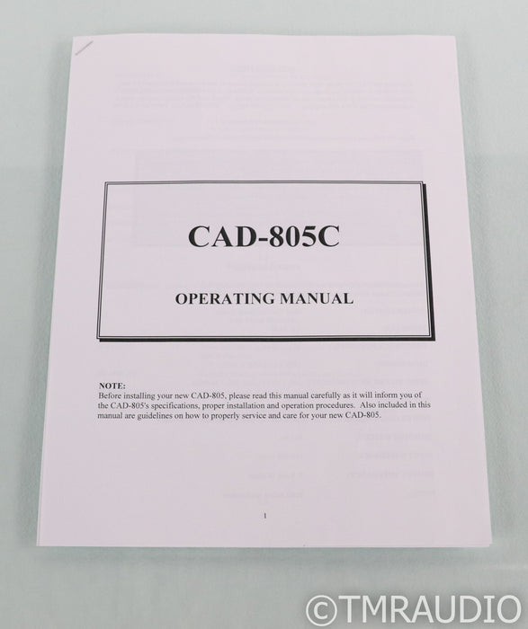 Cary Audio Design CAD 805C Mono Power Amplifier; Pair; 850-C