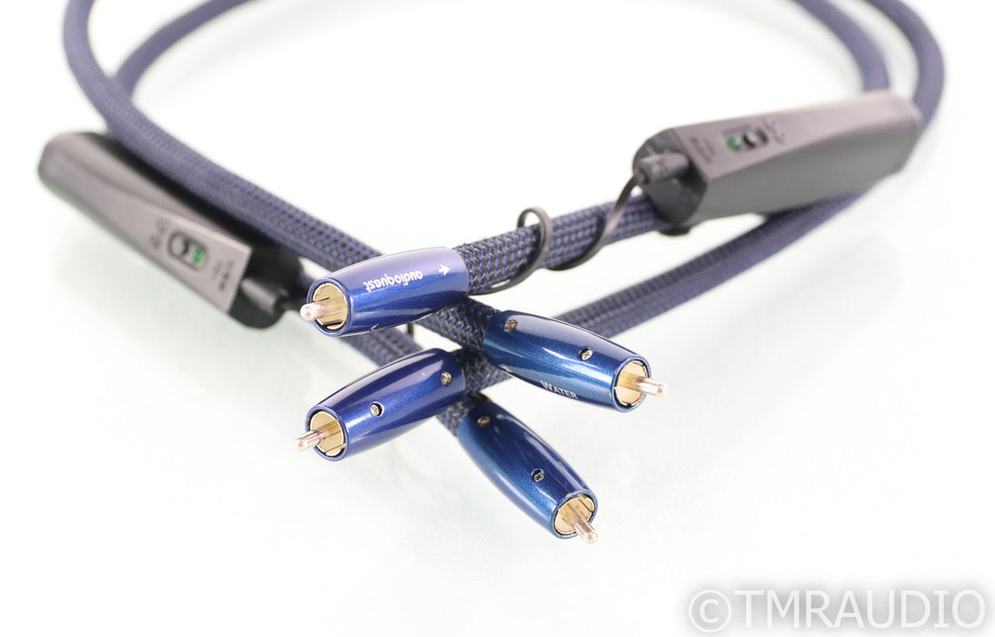 AudioQuest Water RCA Cables; 1m Pair Unbalanced Interconnects; 72v