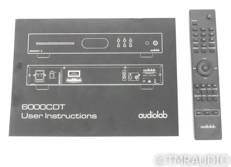 Audiolab 6000CDT CD Transport; 6000-CDT; Remote; Silver