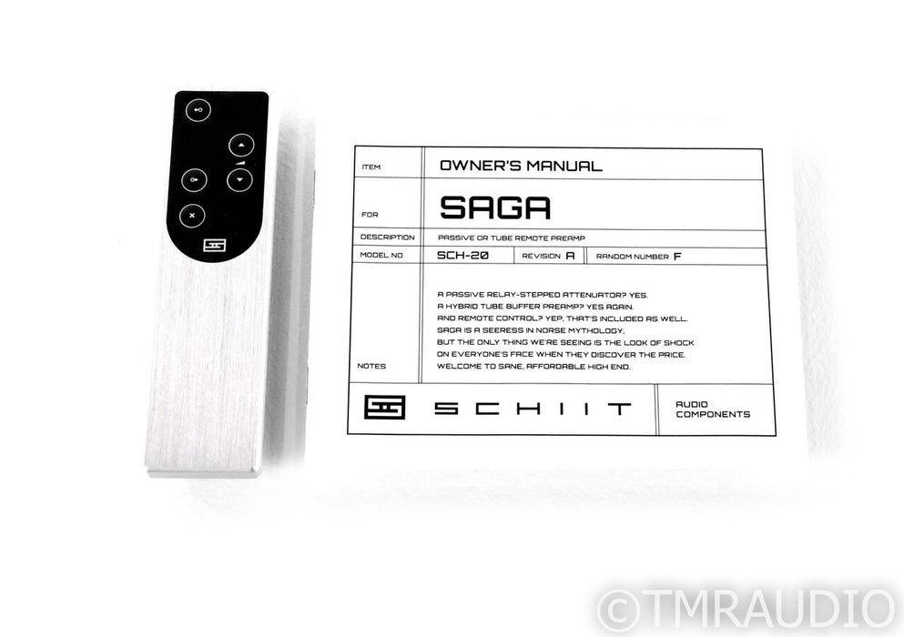 Schiit Saga Stereo Tube Preamplifier; Remote