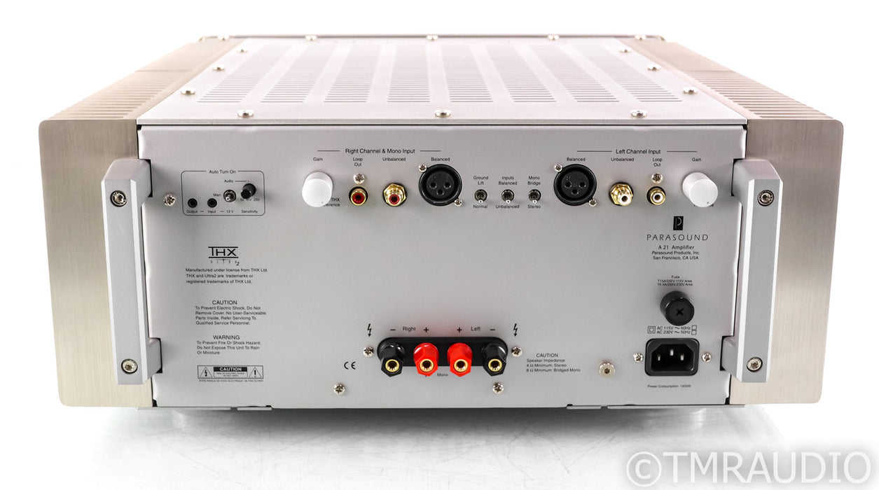Parasound Halo A21 Stereo Power Amplifier; A-21; Silver