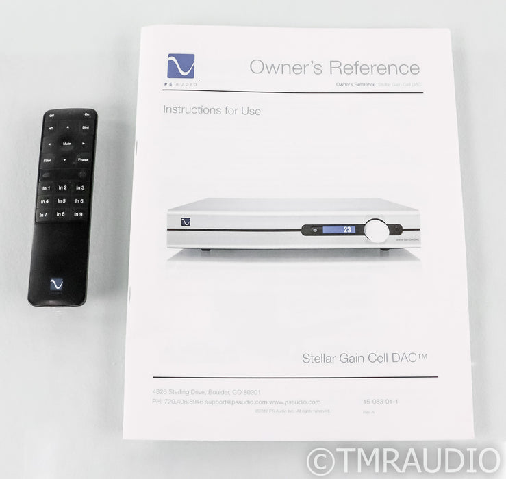 PS Audio Stellar Gain Cell DAC; D/A Converter; Silver (Used)