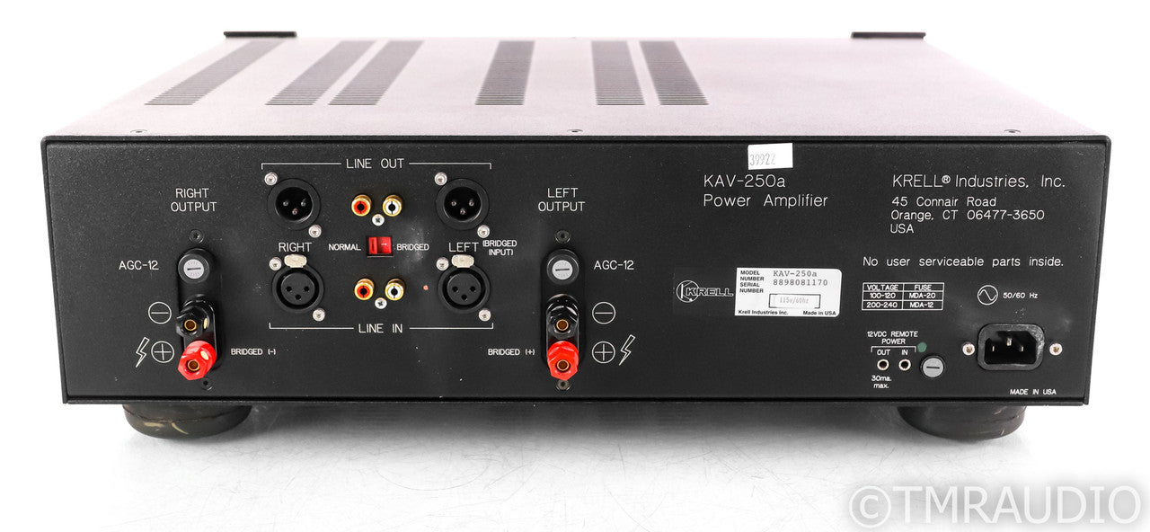 Krell KAV-250a Stereo Power Amplifier; KAV250a