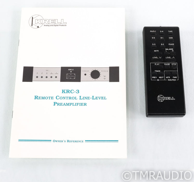 Krell KRC-3 Stereo Preamplifier; Remote; KRC3