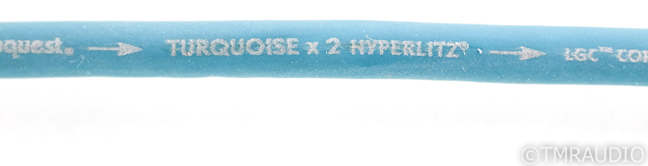 AudioQuest Turquoise x2 Hyperlitz RCA Cables; 5m Pair Interconnects