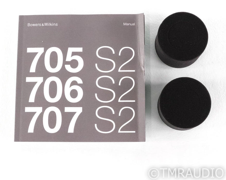 B&W 705 S2 Bookshelf Speakers; Gloss Black Pair