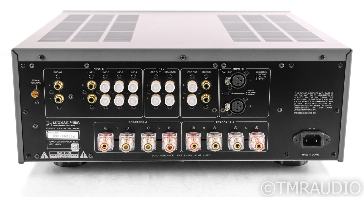 Luxman L-550AXII Stereo Integrated Amplifier; Remote; MM / MC Phono; MK II