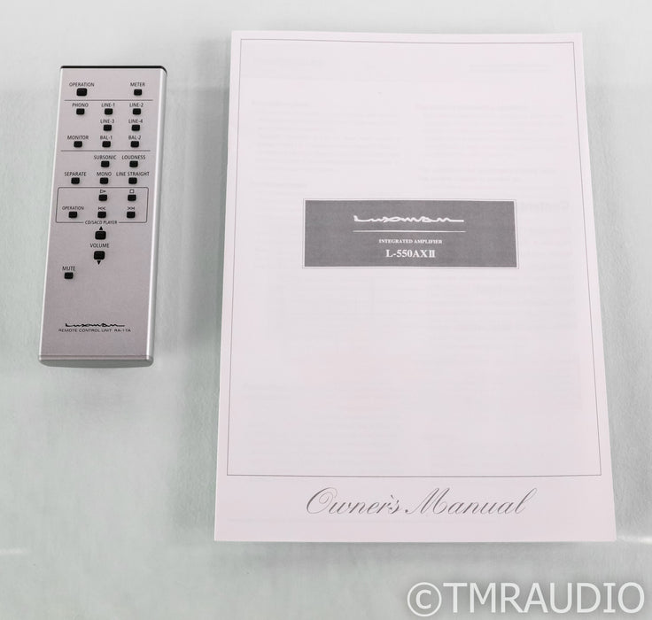 Luxman L-550AXII Stereo Integrated Amplifier; Remote; MM / MC Phono; MK II
