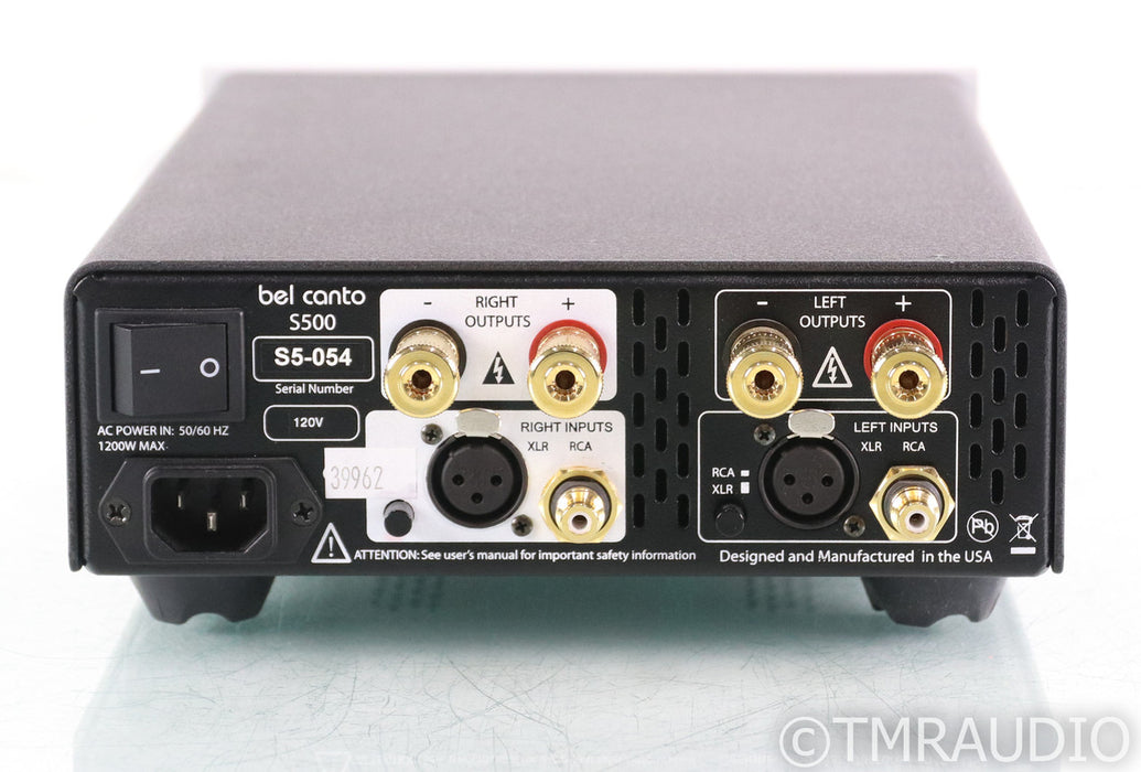 Bel Canto S500 Stereo Power Amplifier; S-500