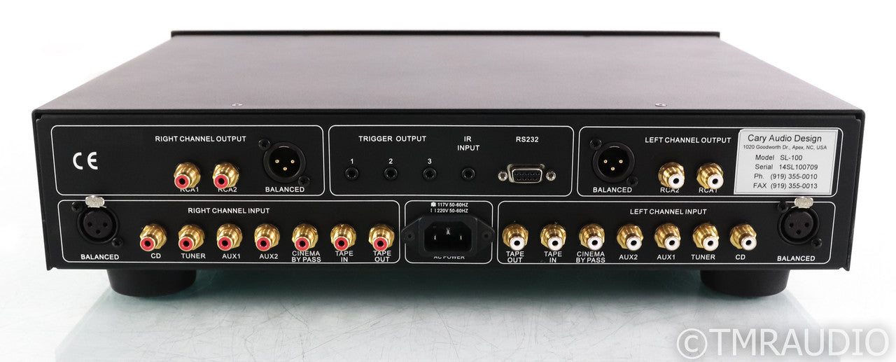 Cary Audio SL-100 Stereo Preamplifier; SL100; Black; Remote