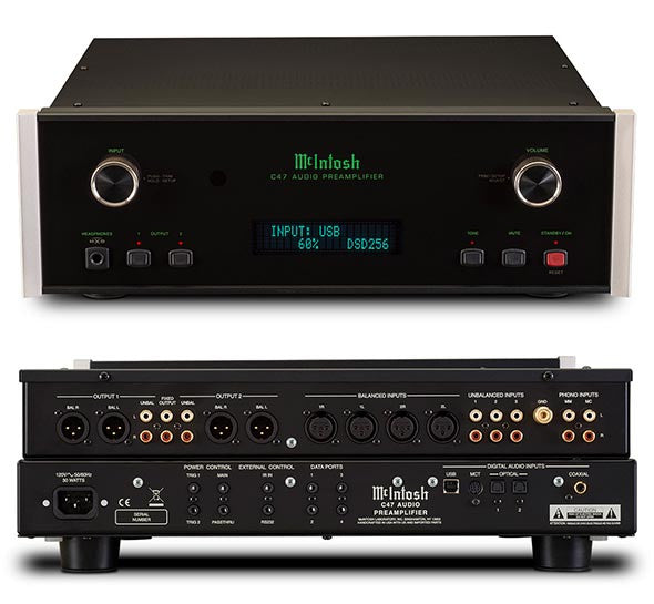 McIntosh C47 Stereo Preamplifier / DAC; Remote; MM / MC Phono; C-47