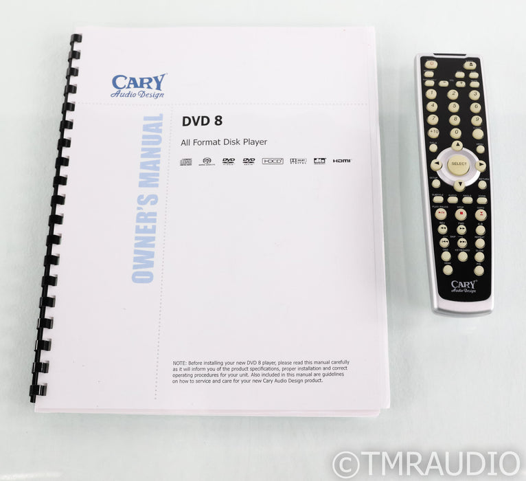 Cary Audio DVD-8 Universal SACD / CD / DVD Player; DVD8
