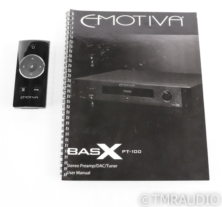 Emotiva BasX PT-100 Stereo Preamplifier; PT100; MM/MC Phono; Remote