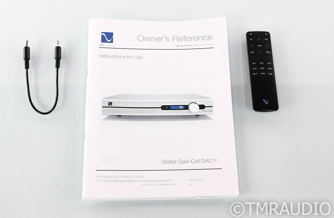 PS Audio Stellar Gain Cell DAC; D/A Converter; Black; Remote (Used) (1/1)
