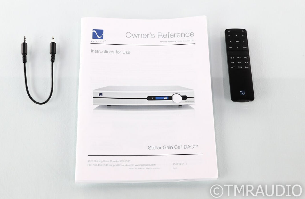 PS Audio Stellar Gain Cell DAC; D/A Converter; Black; Remote (Used) (1/1)