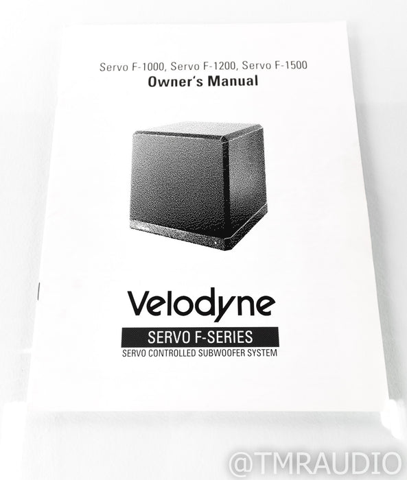 Velodyne Servo F-1200 12" Powered Subwoofer; Black; F1200