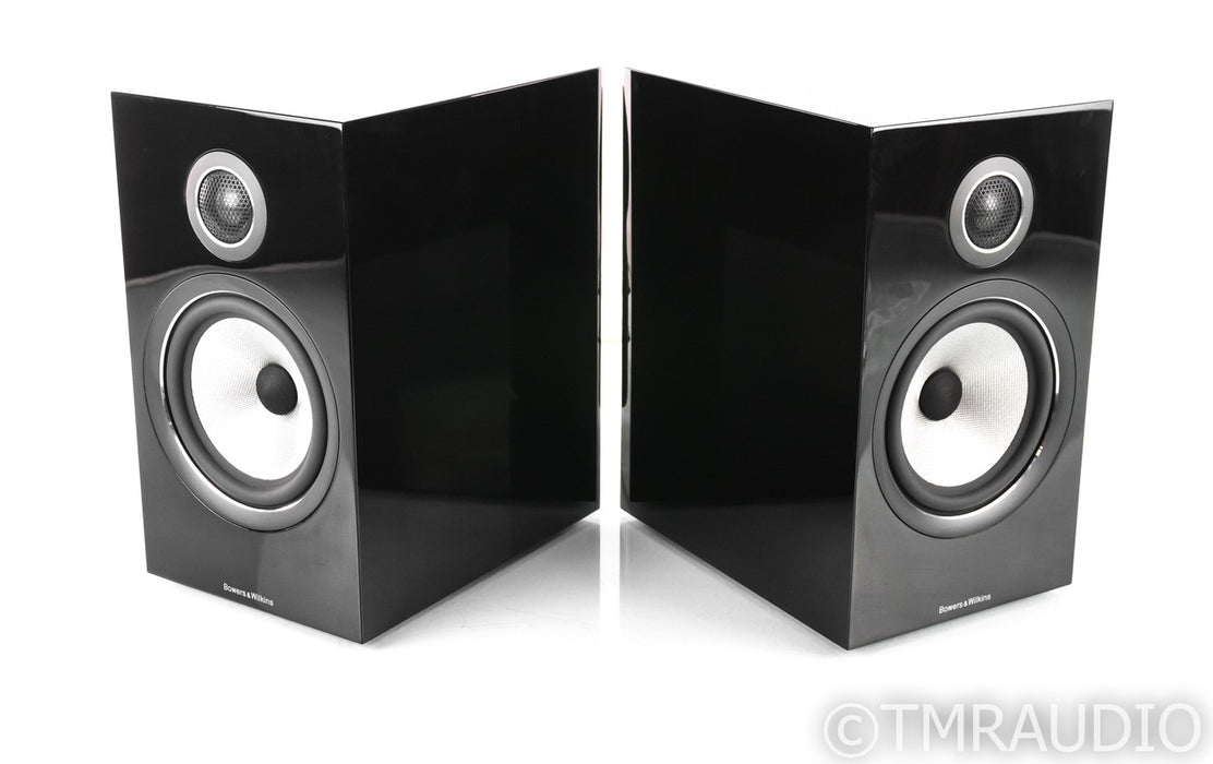 B&W 706 S2 Bookshelf Speakers; Gloss Black Pair; 706S2