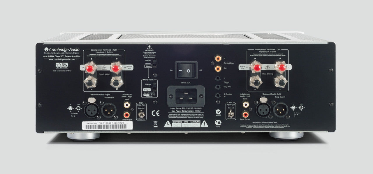 Cambridge Audio Azur 851W Stereo Power Amplifier; Class XD; Silver (New)