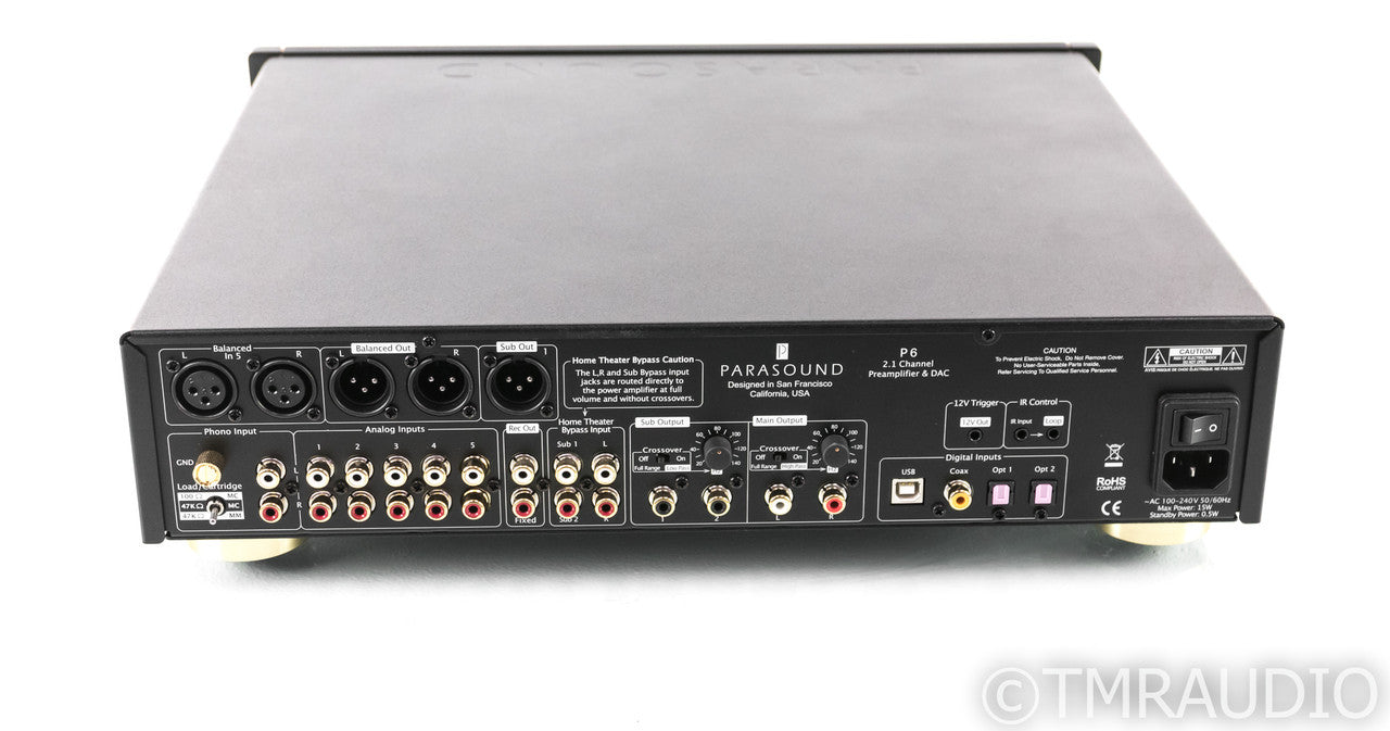 Parasound Halo P6 2.1 Channel Preamplifier / DAC; D/A Converter; P-6